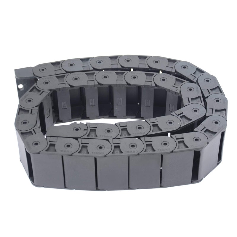 Befenybay R28 Internal Size 18X50mm 1Meter Length Black Plastic Flexible Drag Chain Cable Wire Carrier Inside Open Type for 3D Printer and CNC Machines (18mmX50mm-Inside Open) - Image 5